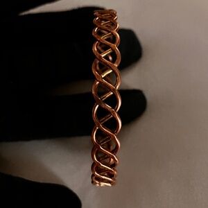Vintage Copper-Plated Braided Bracelet Women's 3"